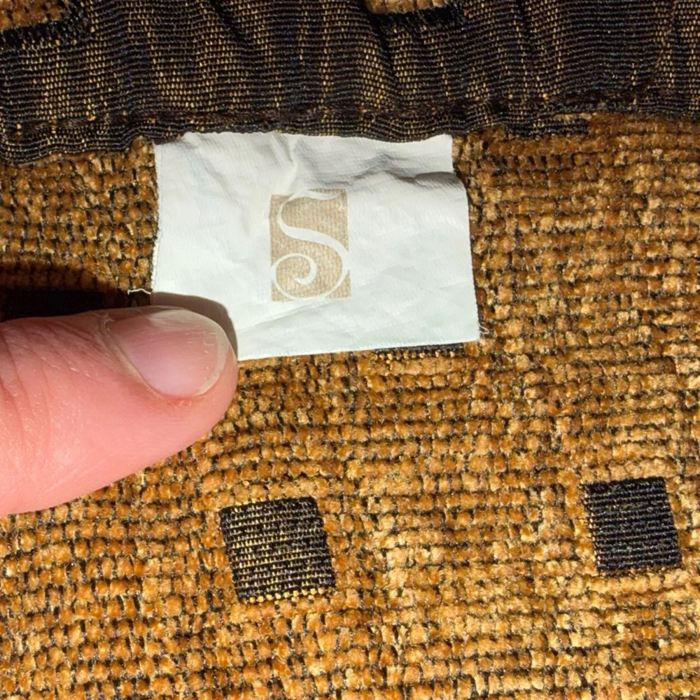 Square table cloth, 55x55‎ heavy duty washable textured fabric gold and brown